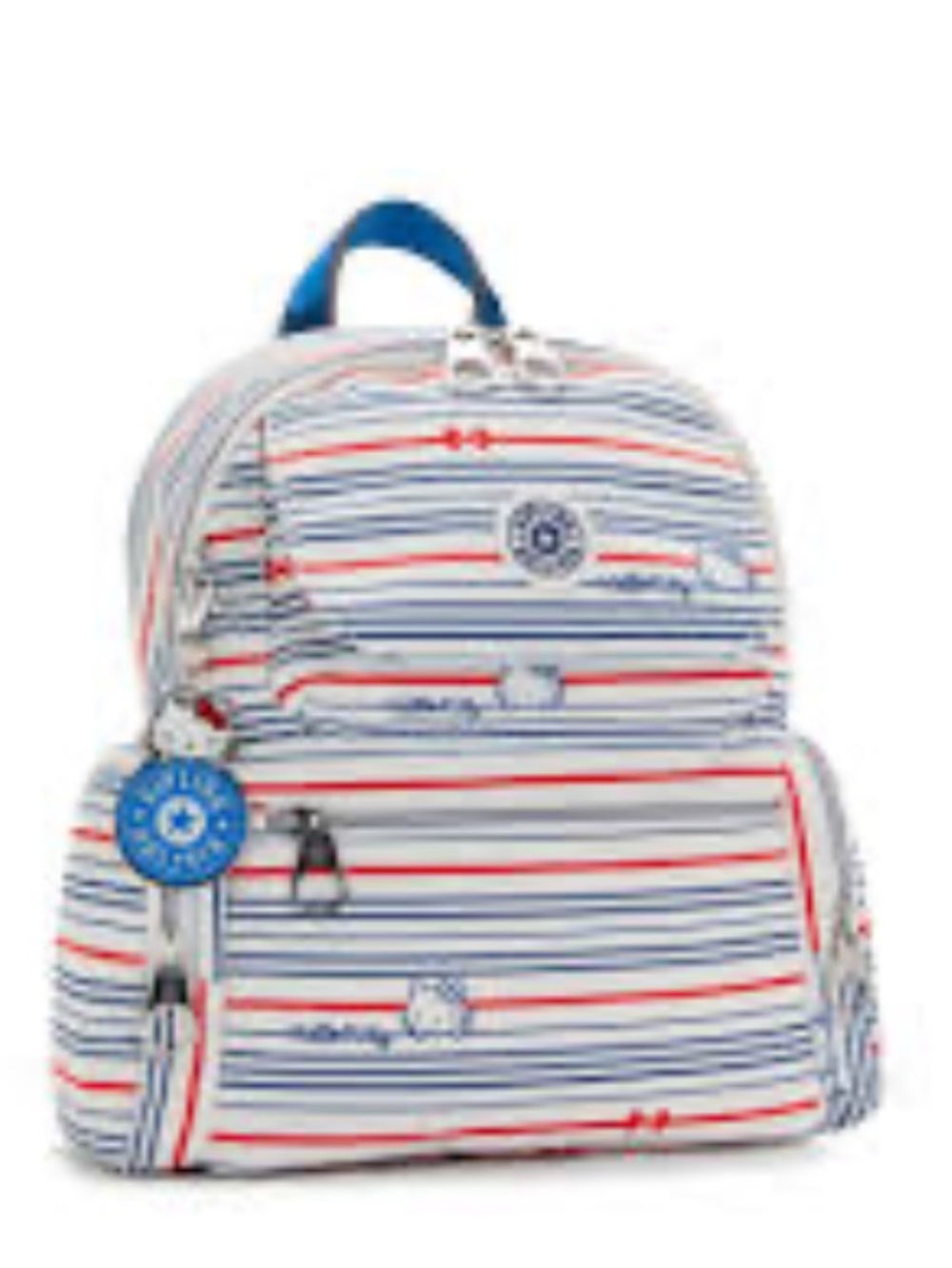 Kipling X Hello Kitty Matta Backpack Striped Small Bag W/ Charm Limited edition